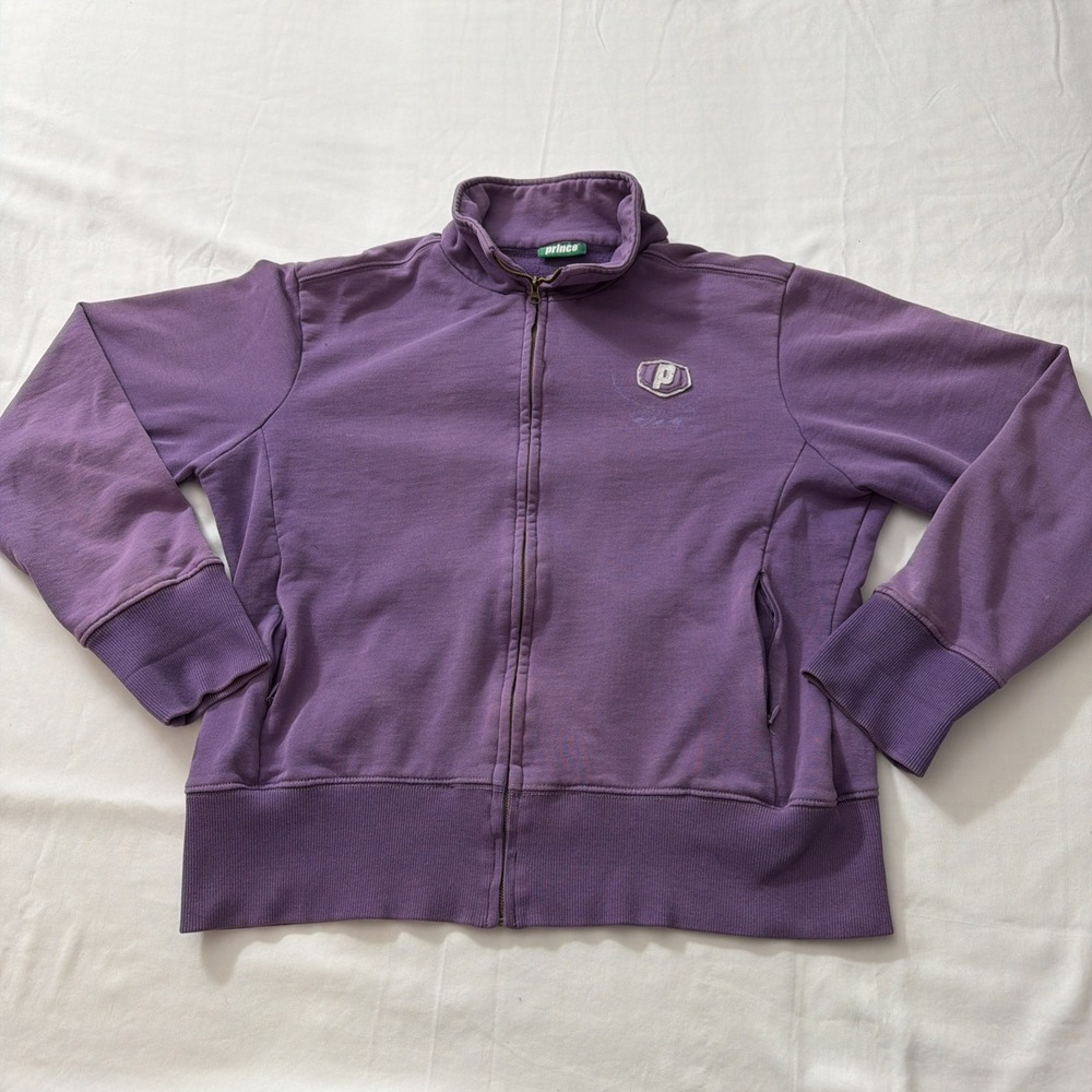 Adult Size Small Purple Long Sleeve Women's Full Zip Y2K Prince Pickleball Shirt